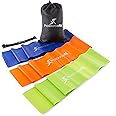 ProsourceFit Therapy Flat Resistance Bands Set of 3 (6’ each-Extra Long) for Stretching, Pilates and Rehabilitation with Door Anchor