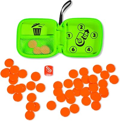 TOMY 5 Up Travel Dice Game 2-4 Players Family Fun for Kids and Adults