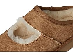 UGG Girls Kids K Bea Mary Jane Slipper, Chestnut, 1