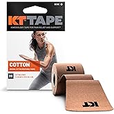 KT Tape, Original Cotton, Elastic Kinesiology Athletic Tape, 20 Count, 10” Precut Strips