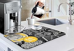 Coffee Bar mat Accessories for Countertop Absorbent