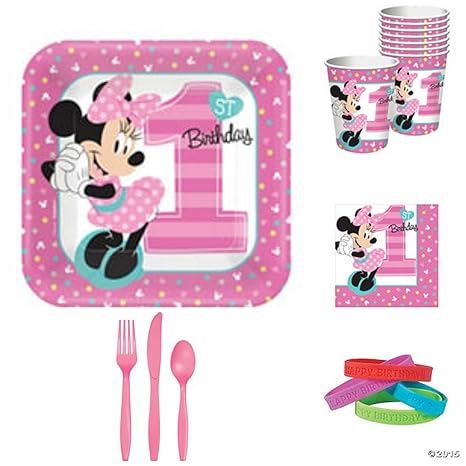 Amazon Com 1st Birthday Minnie Mouse Party Supplies Ultimate Party