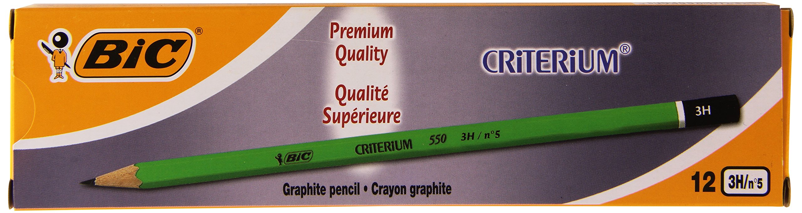 BIC Criterium 550 3H Mechanical Pencils (Box of 12), black