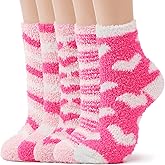 Zando Women's Fuzzy Socks for Women Slipper Socks-Cozy Fluffy Non-Slip Warm,for Halloween, Home, Hospital, Yoga