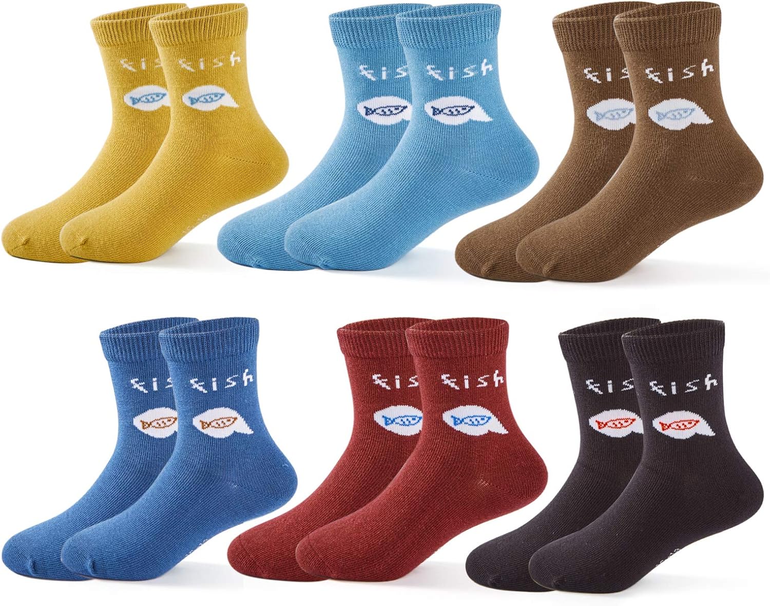 Boys Seamless Toe Socks Cotton Crew Athletic Socks Colorful Quarter Socks Clothing