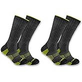 Carhartt Men's SB2072M Midweight Synthetic-Wool Blend Boot Sock 2-Pack