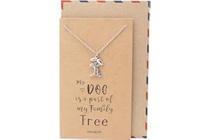 quan jewelry The Dog Under the Tree Pendant Necklace with Pet Quotes, Gifts for Dog Owners By Dog Lovers - Handcrafted with Love (Limited Stocks Only)