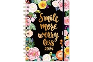 FRASUKIS 2024 Planner - Planner Weekly and Monthly 2024, January 2024 - December 2024, 6.4" x 8.5", Planner 2024 with Flexible Hardcover, 12 Monthly Tabs, Inner Pocket, Strong Binding