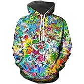 Hisayhe Womens Butterfly Hoodie Novelty Graphic Casual Fashion Hooded Sweatshirt
