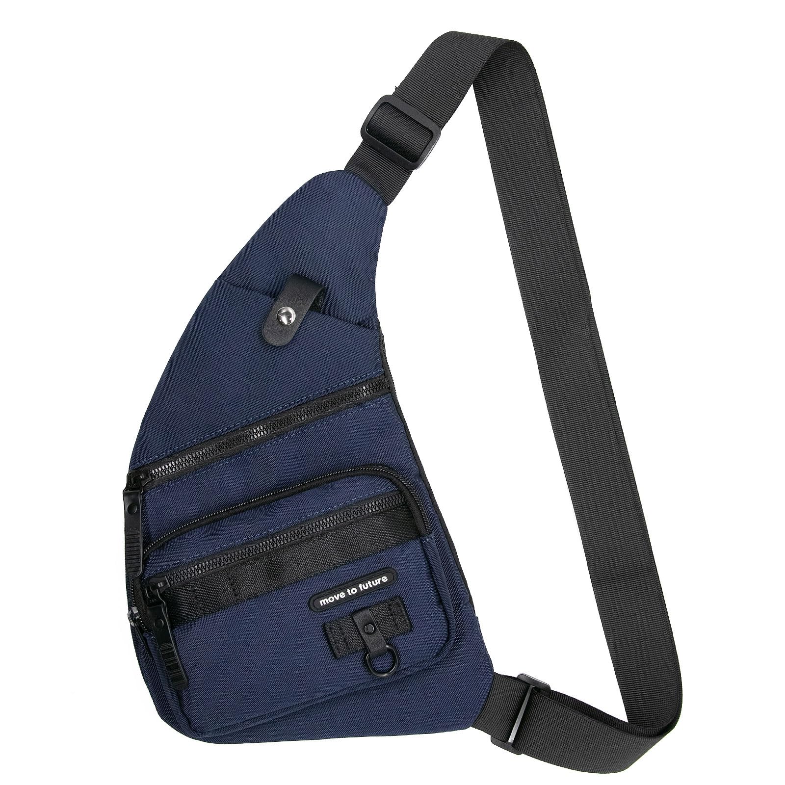 Long Keeper Chest Sling for Men Women, Travel Crossbody Backpack Shoulder Bag, Waterproof Personal Pocket, Slim Lightweight for Gym Cycling