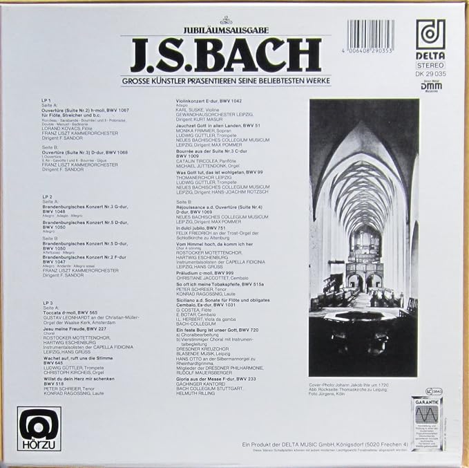J S Bach Jubilaumsausgabe Grosse Kunstler Prasentieren Seine