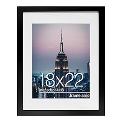 Frame Amo 18x22 Black Picture Frame with 13.5x17.5