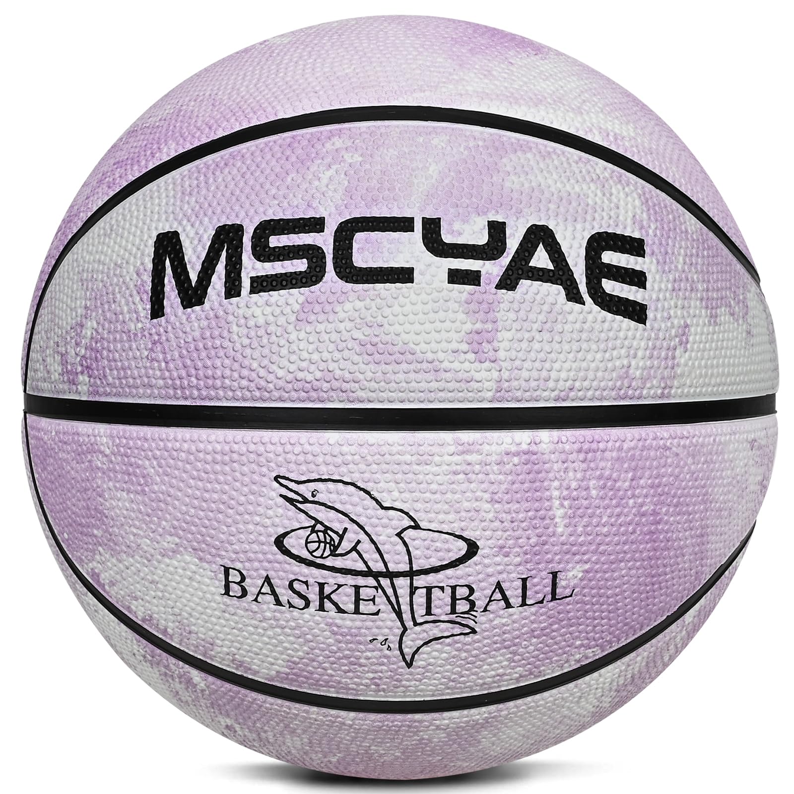 MSCYAE Basketball Size 5, basketballs for youth, Mini-Basketball Size 3, Indoor Outdoor Basket Ball Purple White 5