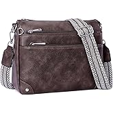 Lexiyat Crossbody Bags for Women Rfid Travel Crossbody Purses Leather Handbags Medium Shoulder bag with Adjustable Strap