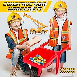 Handepo Construction Worker Costume Kids Hard Hat