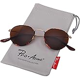 Pro Acme Small Round Metal Polarized Sunglasses for Women Retro Designer Style