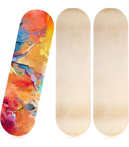 SCRATCHED Moose Blank Skateboard Deck Natural/Stain Black 8.5\" - 2pack...