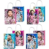 Bovulo 12pcs Soccer Party Gift Bags with Handles, Football Birthday Party Supplies for Party Decorations