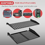 Pyle 19-Inch 1U/2U Ventilated Rack Shelf Universal Mount 110 lbs view 4