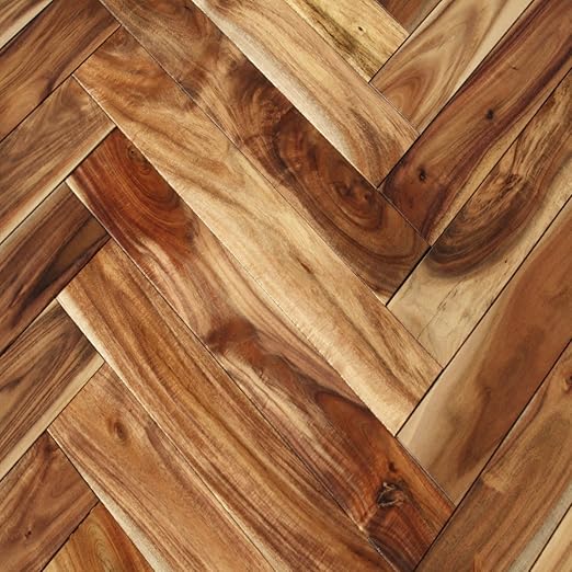Acacia Herringbone Natural Solid Hardwood Floor Sample