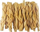 Britten and James 20 Thick Braided Lamb Headskin Sticks 400g Dogs