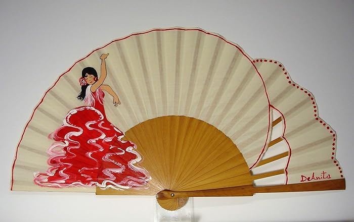 Éventail Pliant Espagnol Vintage Pour Femmes, Double Face, Peinture Florale, éventail à Main En Bois Gitane Pour Décoration  15