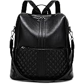 sqlp Daily Use Backpack Purse for Women Vegan Leather Travel Back Pack Fashion Multipurpose Design Shoulder Bags Handbag