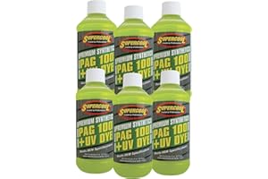 TSI Supercool P100-8D-6CP PAG Oil 100 Viscosity with U/V Dye 8oz 6-Pack