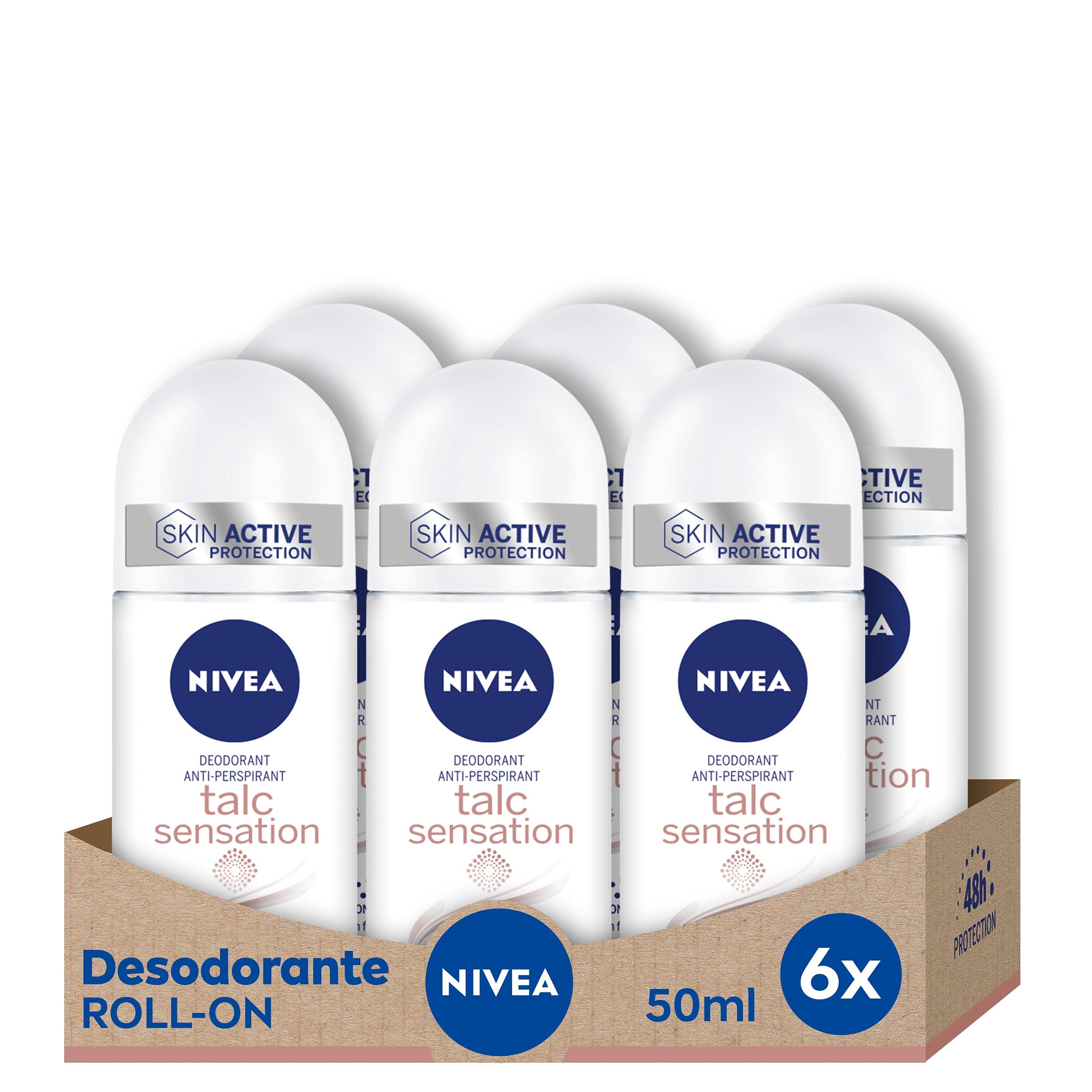 Nivea Nivea Roll-on Talc Sensation – 50 ml – Pack of 6