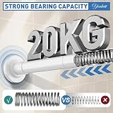 Yeabett Extendable Curtain Poles 48-190.5cm, No Drilling, White view 3