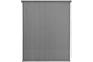 VICLLAX Outdoor Roller Shade Fabric for Porch Gazebo, Patio Blinds Roll Up Shade (6' W X 6' L), Anthracite Grey