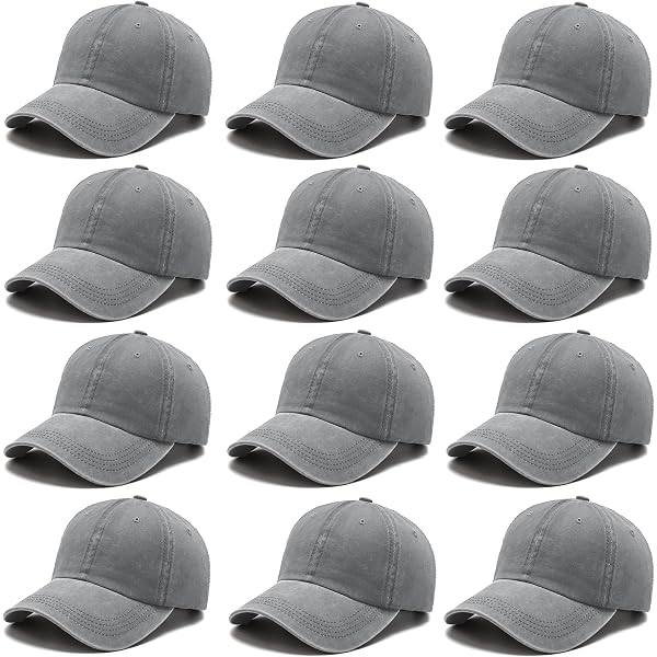 9-Pack Vintage Washed Cotton Baseball Caps, Adjustable Unisex Hats, UPF 50+ Bonuci 24/50 Pack Vintage Baseball Hat Bulk Washed Baseball  main image 3