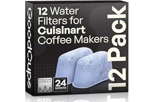 GoodCups 12 Water Filters for Cuisinart Coffee Makers - Fits All Cuisinart Coffee Brewers - Replacement Charcoal Water Filter