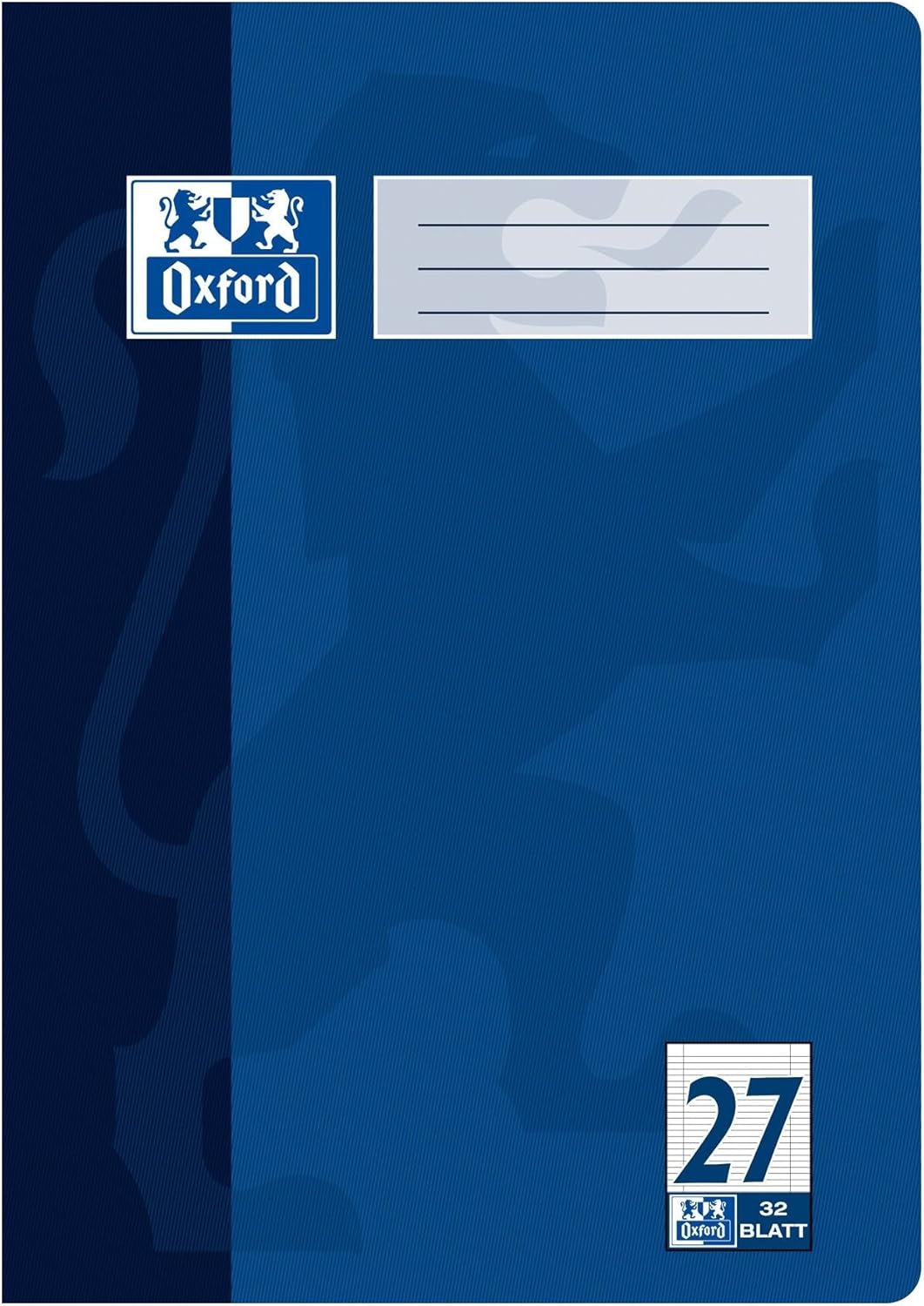Oxford A4 School Exercise Book - 32 Pages 90 g/m² - Optic Paper Lines 27 - Lined with Double Margin Pack of 10 Pack of 10 - Image 3