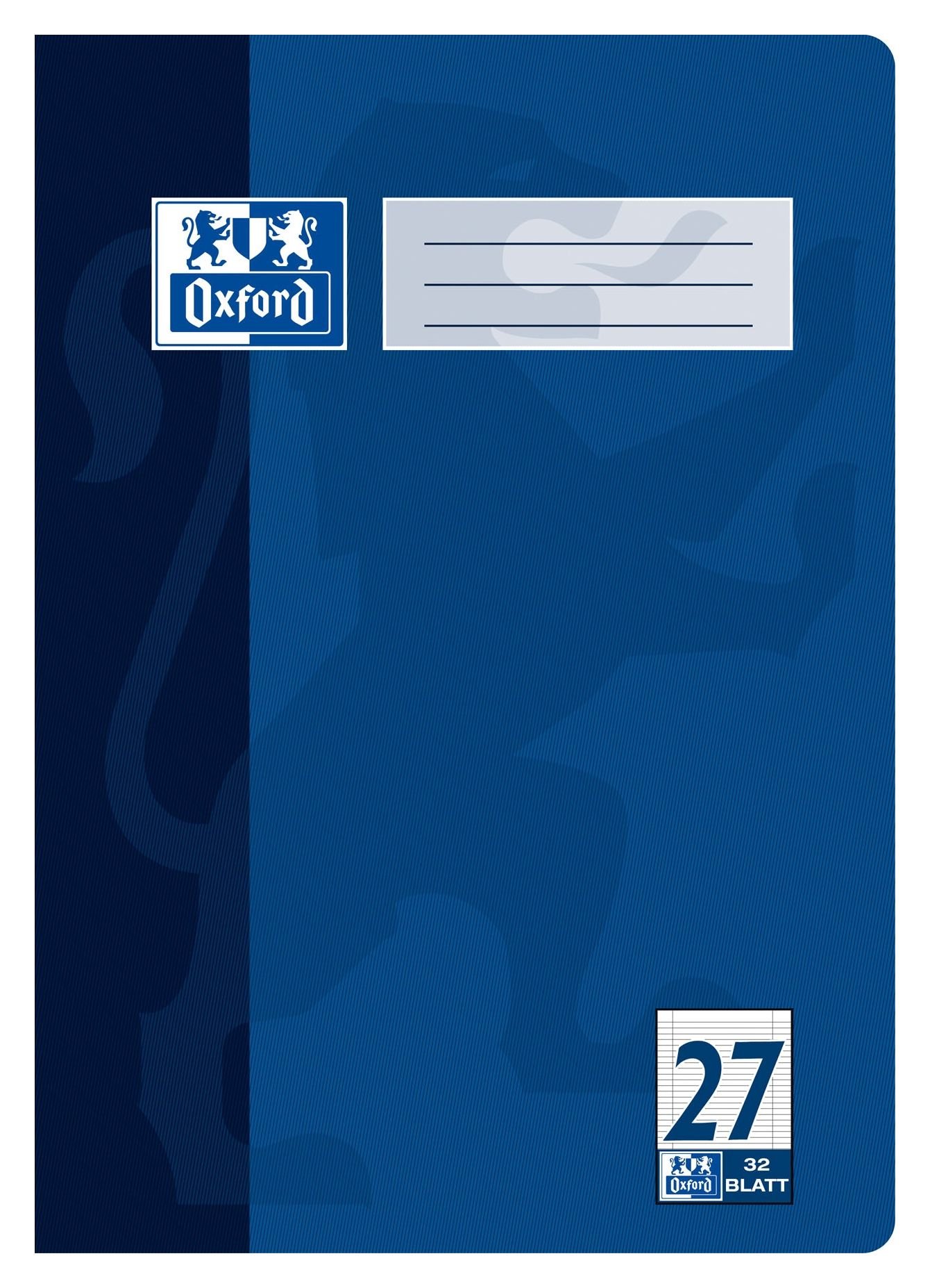 Oxford A4 School Exercise Book - 32 Pages 90 g/m² - Optic Paper Lines 27 - Lined with Double Margin Pack of 1 1er-Pack — image 1