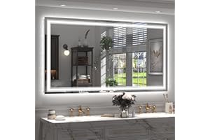 GOLOMO 66x36 LED Bathroom Mirror, Lighted Mirror for Bathroom Wall, Backlit and Front lit, Dimmable, Anti-Fog, Shatterpoof, Memory (Horizontal/Vertical)