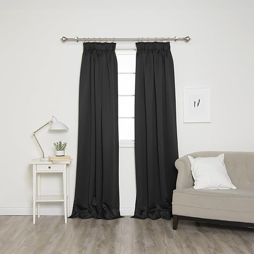 Amazon Com Best Home Fashion Pencil Pleat Blackout Curtains Rod