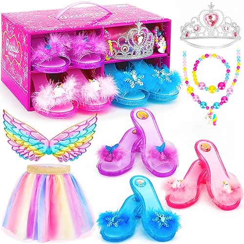LIMIROLER Princess Dress Up Shoes Set, Girls Dress Up Shoes Toys