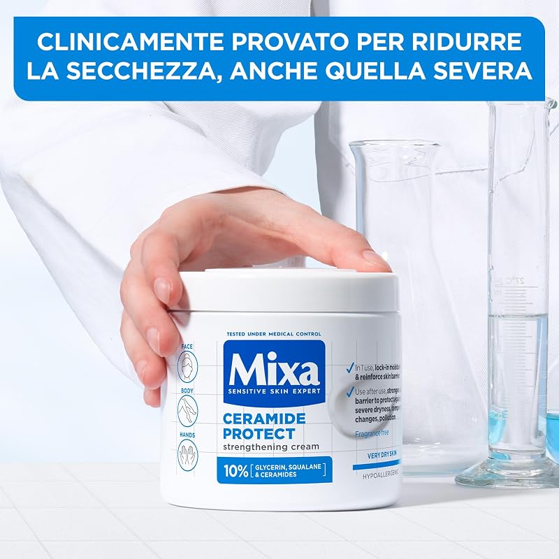 Ceramide Protect Crema Idratante Rinforzante, Senza Profumo, 400 ml