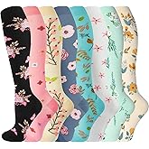 bropite Compression Socks for Women & Men 8 Pairs Circulation-Compression Socks 20-30 mmhg-Best for Running,Nurse,Travel,Yoga