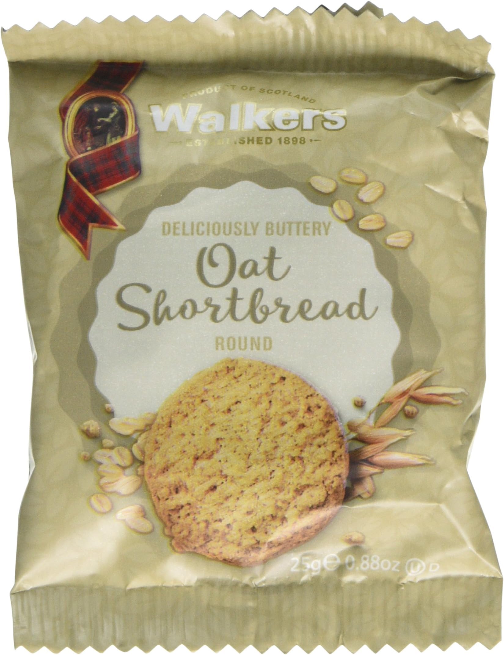 Walkers Shortbread Single Oat Shortbread Round 25g (Pack of 60)