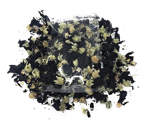 Amazon Com Organic Black Mallow Flower Buds From Germany Net Weight 0 52oz 15g Mesmerizing Black Beautiful Eye Catcher For Herbal Infusion Tea Salads And Desserts Grocery Gourmet Food