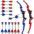 Zing Air Storm Z-Tek Bow Dual Pack - 1 Red Bow, 1 Blue Bow, 6 Zonic Whistle Arrows and 6 Suction Cup Arrow, Shoots Arrows Up to 155 Feet, for Ages 14 and up
