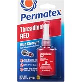 Devcon 27110 Red High-Strength Threadlocker, 10 mL, 0.34 fl. oz. Bottle