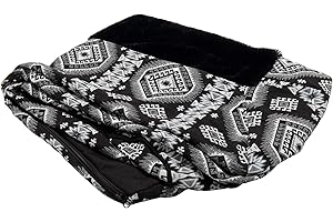 Furhaven Replacement Dog Bed Cover Plush & Southwest Kilim Décor Sofa-Style, Machine Washable - Black Medallion, Large