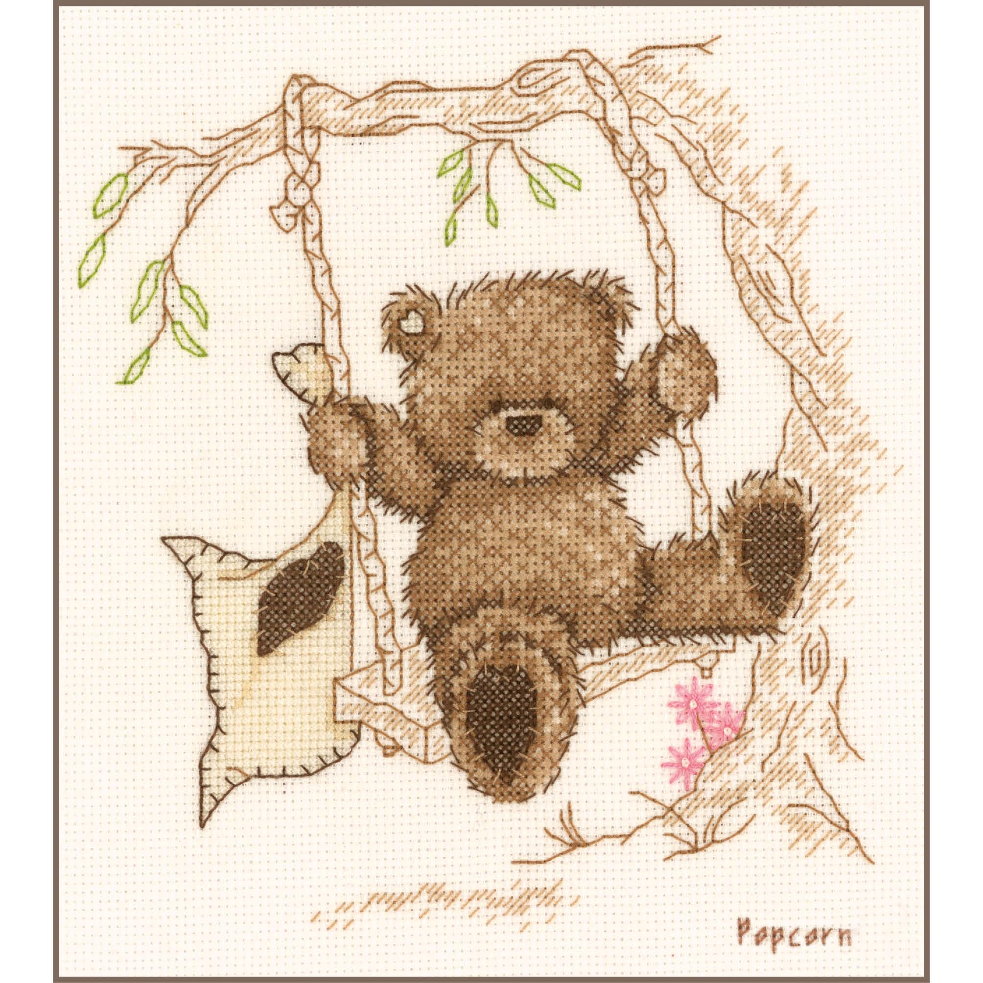 Vervaco Popcorn on the Rope Swing Counted Cross Stitch, Multi-Colour