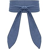 WHIPPY Women Obi Belt Fashion Wrap Around Wide Waistband Knotted Belt for Dress