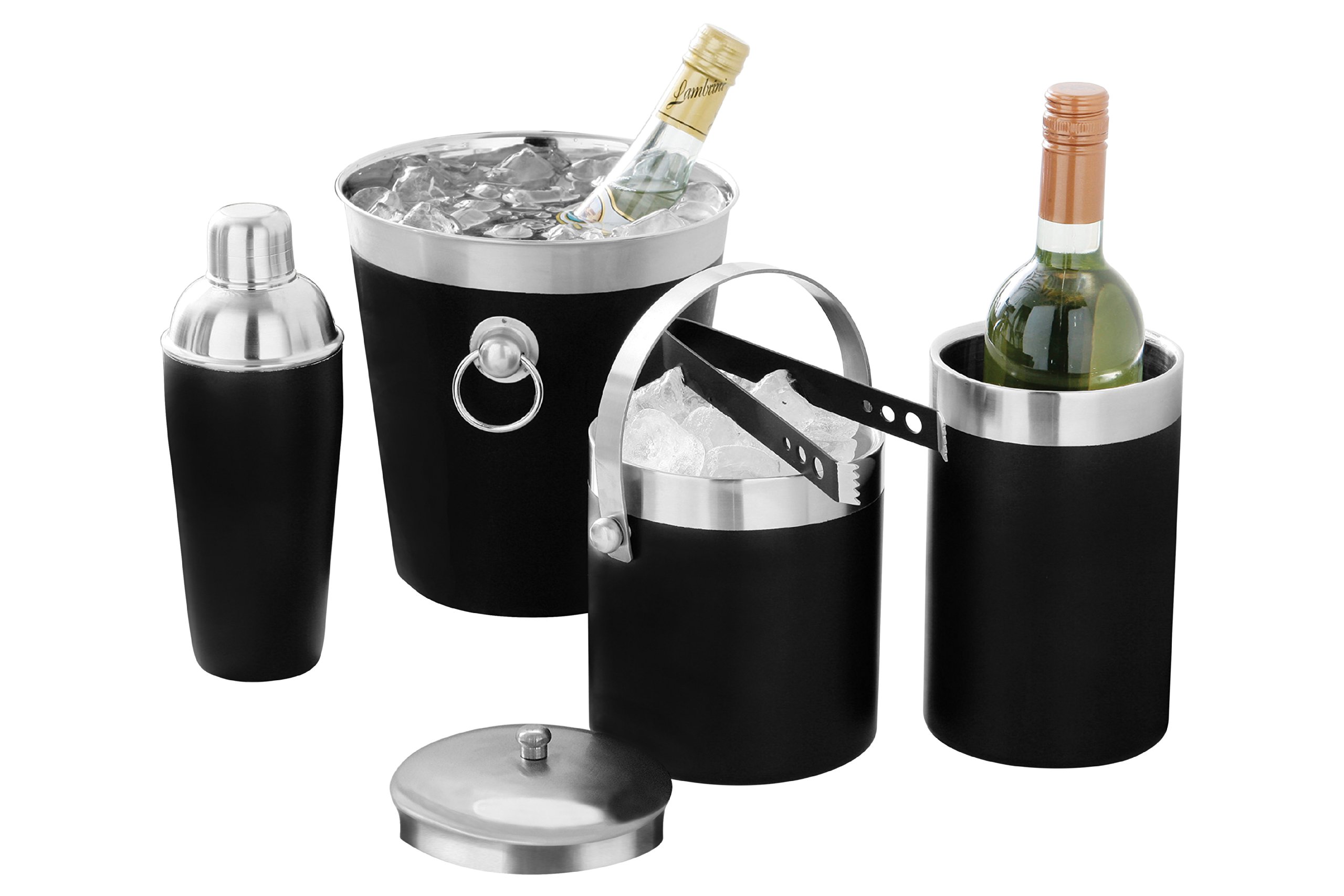 Premier Housewares Champagne Bucket - Black, H21 x W20 x D20cm