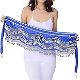 Lauthen.S 248 Coins Belly Dance Hip Scarf Tribal Belt Halloween Gypsy Costume Accessory