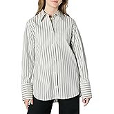 Amazon Essentials (Demi's Pick Women's Oversized-Fit Cotton Stretch Poplin Button-Down Dress Shirt